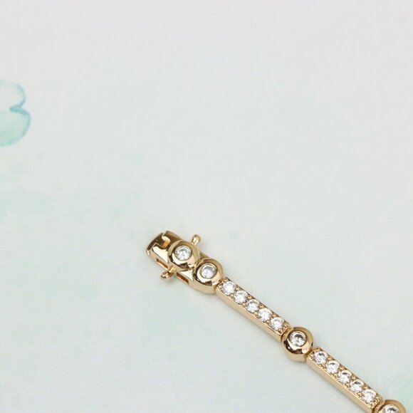 Elegant Rose Gold Bracelet with Sparkling Stones, XPBL0631 - Picture 10 of 10